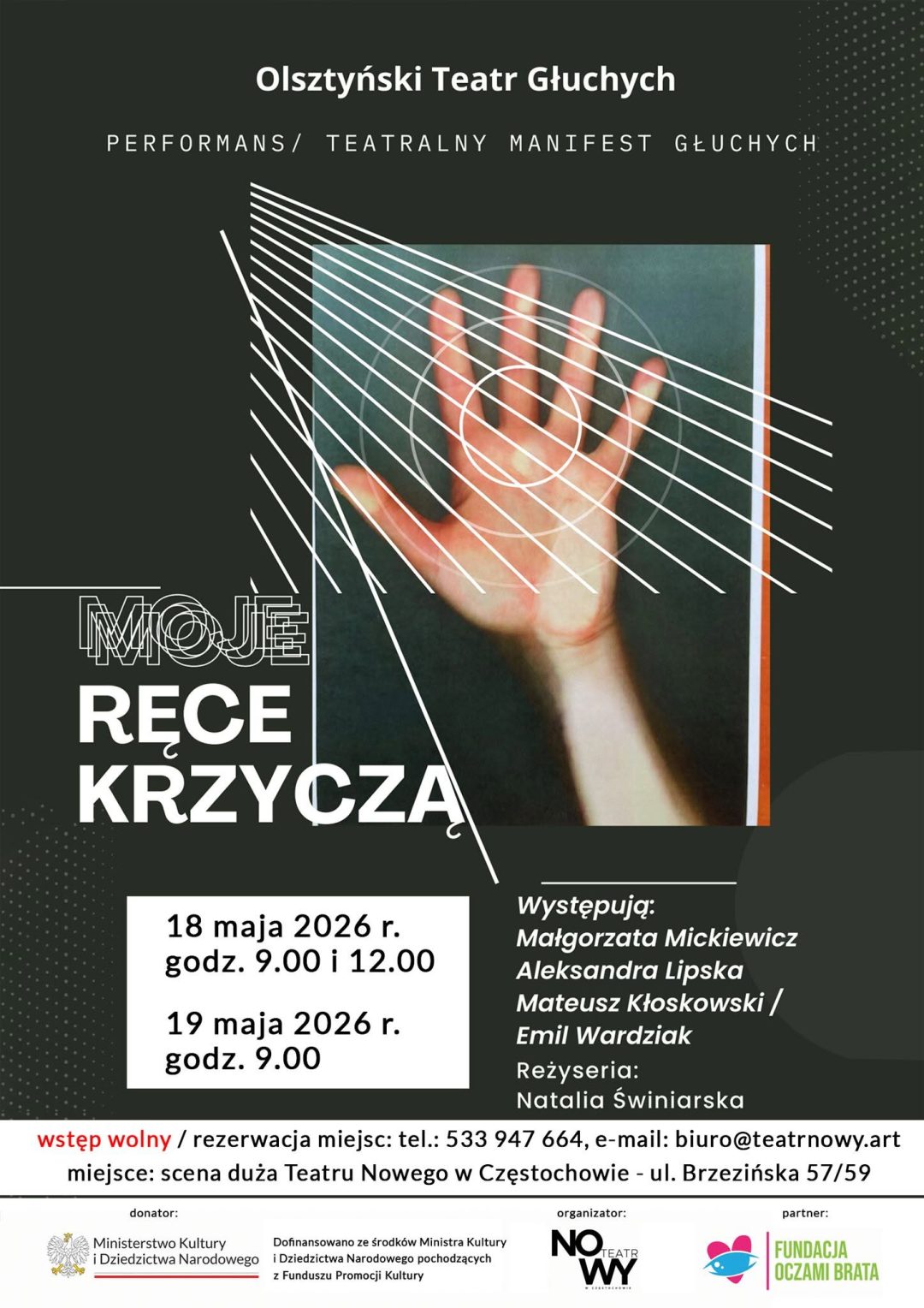 Migowy Dialog Kulturowy – Olsztyński Teatr Głuchych w&nbsp;kooperacji z&nbsp;Teatrem Nowym w&nbsp;Częstochowie
